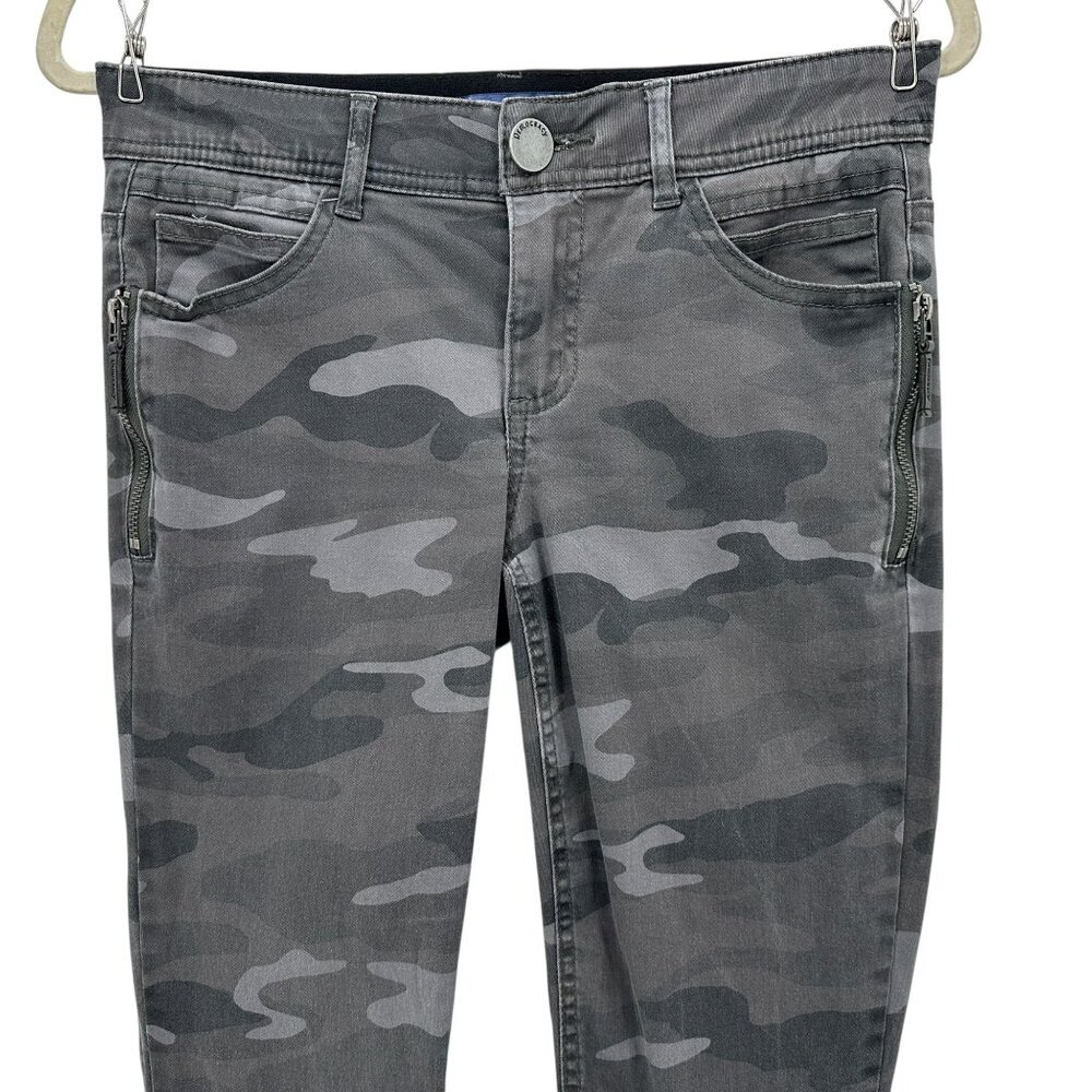 Democracy Womens 2 Jeans Pants Skinny Camouflage Gray Ab Solution - Picture 2 of 9